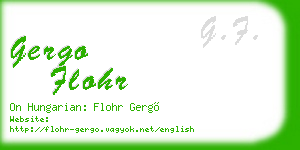 gergo flohr business card